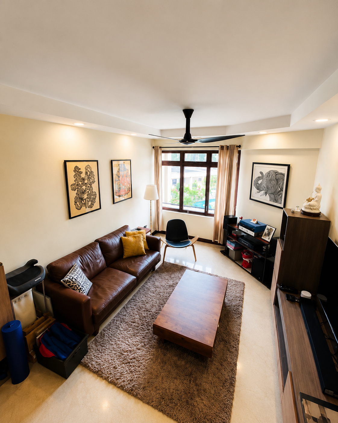 Sunlit shared living space